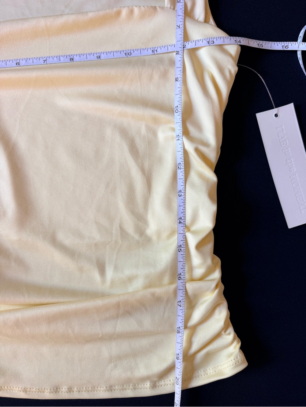 L'Agence Soft Cowl Neck Tank Top in Pale Yellow - Picture 4 of 4